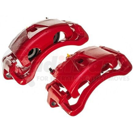 S4814 by POWERSTOP BRAKES - Red Powder Coated Calipers