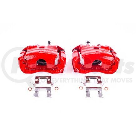 S6640 by POWERSTOP BRAKES - Red Powder Coated Calipers
