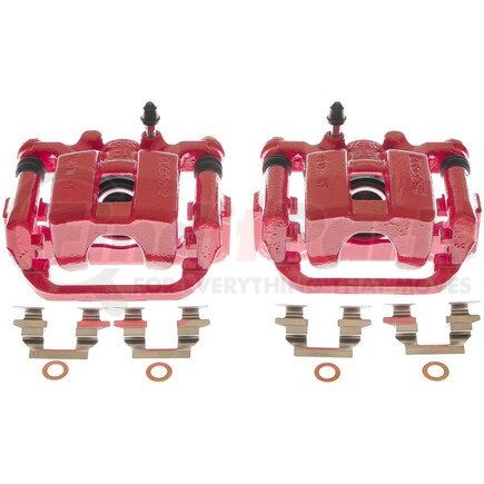 S6696 by POWERSTOP BRAKES - Red Powder Coated Calipers