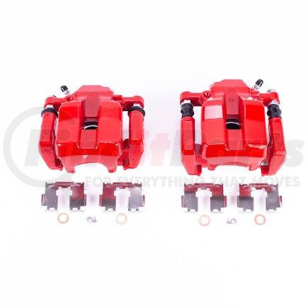 S7049 by POWERSTOP BRAKES - Red Powder Coated Calipers