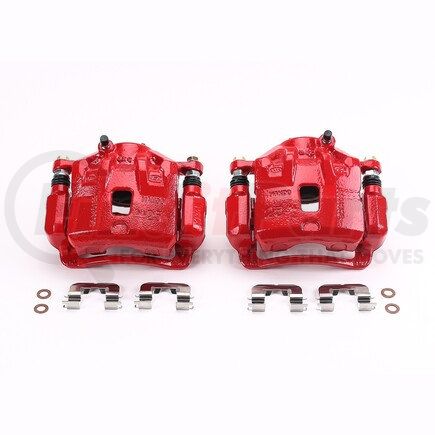 S6464 by POWERSTOP BRAKES - Red Powder Coated Calipers
