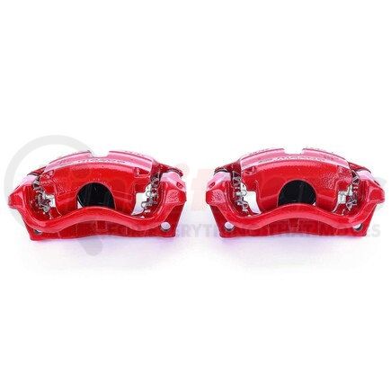 S7158 by POWERSTOP BRAKES - Red Powder Coated Calipers