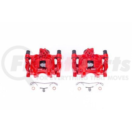 S5476 by POWERSTOP BRAKES - Red Powder Coated Calipers