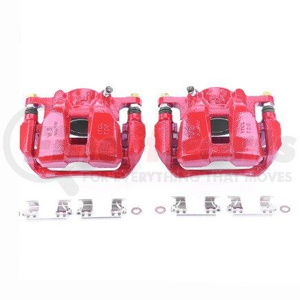 S7106 by POWERSTOP BRAKES - Red Powder Coated Calipers