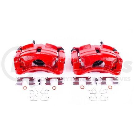 S7148 by POWERSTOP BRAKES - Red Powder Coated Calipers