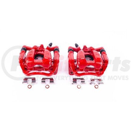 S5544 by POWERSTOP BRAKES - Red Powder Coated Calipers