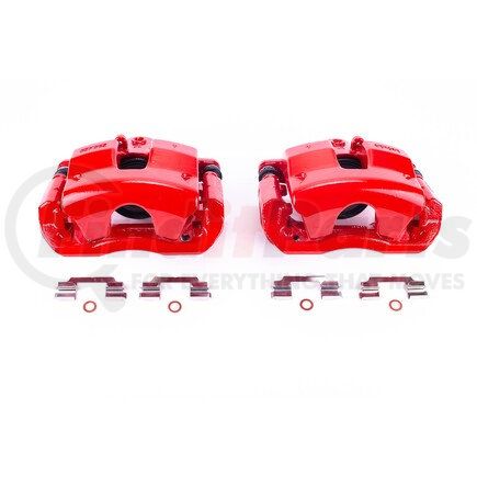 S6066 by POWERSTOP BRAKES - Red Powder Coated Calipers