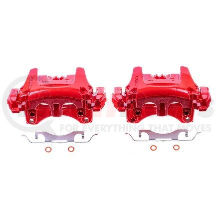 S5502 by POWERSTOP BRAKES - Red Powder Coated Calipers