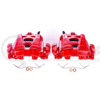 S6156 by POWERSTOP BRAKES - Red Powder Coated Calipers