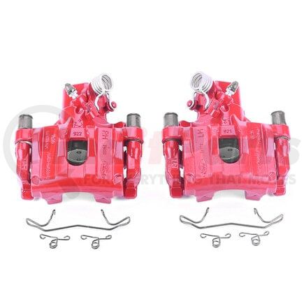 S6284B by POWERSTOP BRAKES - Red Powder Coated Calipers