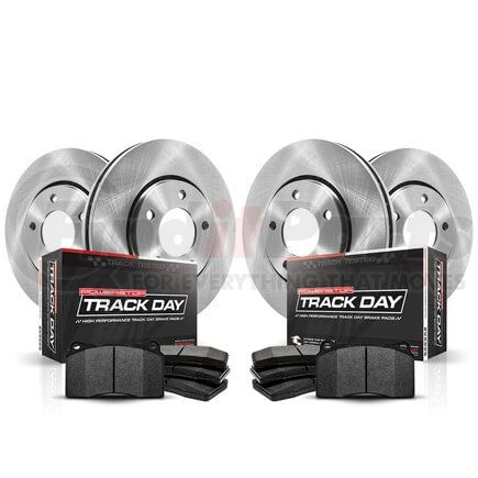 TDBK4490 by POWERSTOP BRAKES - Track Day High-Performance Brake Pad and Rotor Kit