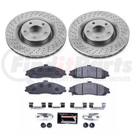 TDBK5158 by POWERSTOP BRAKES - Track Day High-Performance Brake Pad and Rotor Kit