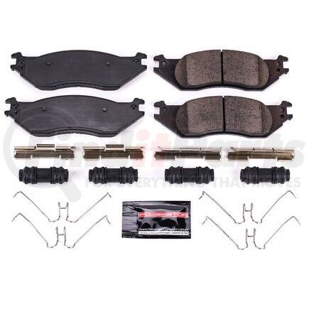 Z231045 by POWERSTOP BRAKES - Z23 EVOLUTION SPORT CARBON-FIBER BRAKE PADS W/ HARDWARE