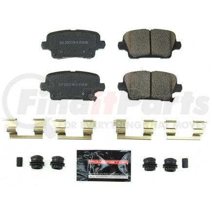 Z232189 by POWERSTOP BRAKES - Z23 EVOLUTION SPORT CARBON-FIBER BRAKE PADS W/ HARDWARE