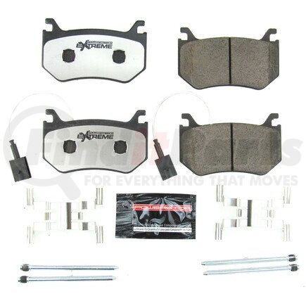 Z262043 by POWERSTOP BRAKES - Z26 STREET PERFORMANCE CARBON-FIBER CERAMIC BRAKE PADS W/ HARDWARE