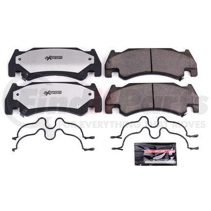 Z361085 by POWERSTOP BRAKES - Z36 TRUCK & TOW CARBON-FIBER CERAMIC BRAKE PADS W/ HARDWARE