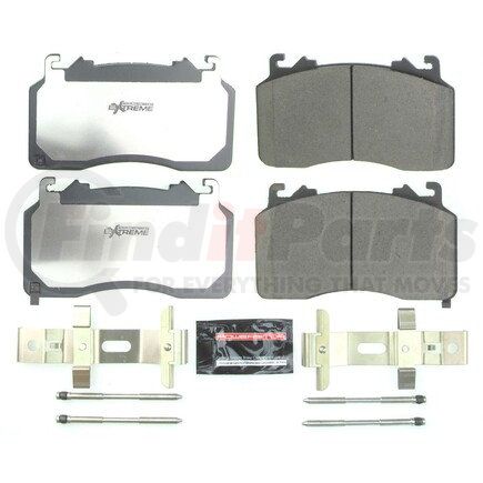 Z262267 by POWERSTOP BRAKES - Z26 STREET PERFORMANCE CARBON-FIBER CERAMIC BRAKE PADS W/ HARDWARE