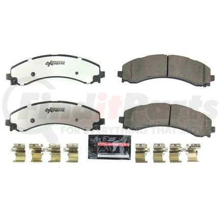 Z362224 by POWERSTOP BRAKES - Z36 TRUCK & TOW CARBON-FIBER CERAMIC BRAKE PADS W/ HARDWARE