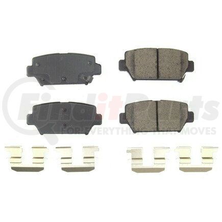 172156 by POWERSTOP BRAKES - Z17 EVOLUTION CERAMIC BRAKE PADS W/ HARDWARE