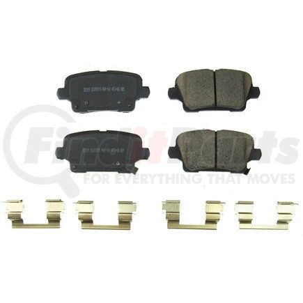 172189 by POWERSTOP BRAKES - Z17 EVOLUTION CERAMIC BRAKE PADS W/ HARDWARE