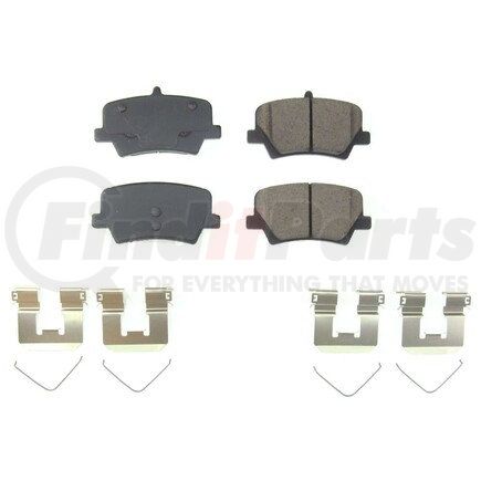 172136 by POWERSTOP BRAKES - Z17 EVOLUTION CERAMIC BRAKE PADS W/ HARDWARE