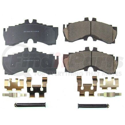 172062 by POWERSTOP BRAKES - Z17 EVOLUTION CERAMIC BRAKE PADS W/ HARDWARE