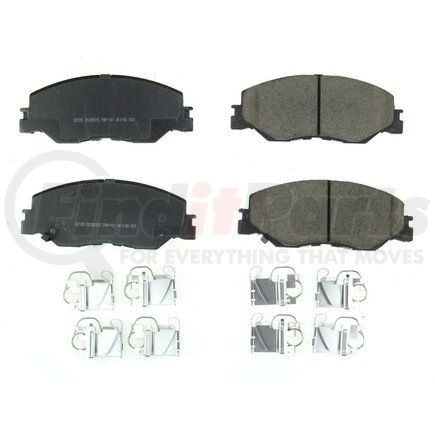 172185 by POWERSTOP BRAKES - Z17 EVOLUTION CERAMIC BRAKE PADS W/ HARDWARE