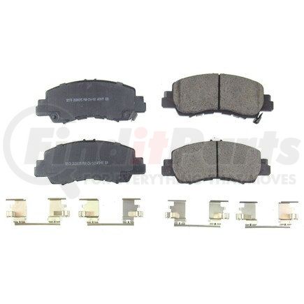 172178 by POWERSTOP BRAKES - Z17 EVOLUTION CERAMIC BRAKE PADS W/ HARDWARE