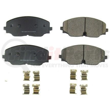 172074 by POWERSTOP BRAKES - Z17 EVOLUTION CERAMIC BRAKE PADS W/ HARDWARE