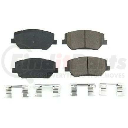 172198 by POWERSTOP BRAKES - Z17 EVOLUTION CERAMIC BRAKE PADS W/ HARDWARE