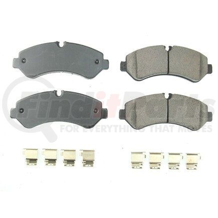 172236 by POWERSTOP BRAKES - Z17 EVOLUTION CERAMIC BRAKE PADS W/ HARDWARE