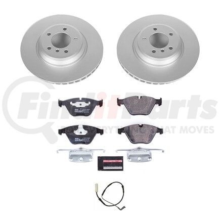 ESK5281A by POWERSTOP BRAKES - Genuine Geomet® Coated Rotors, ECE-R90 Disc Brake Pad Set + Hardware Kit