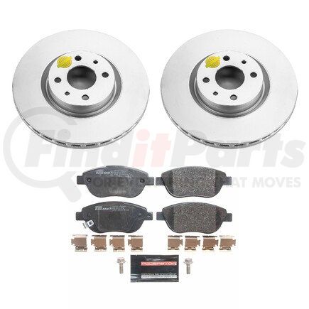 ESK6426 by POWERSTOP BRAKES - Genuine Geomet® Coated Rotors, ECE-R90 Disc Brake Pad Set + Hardware Kit