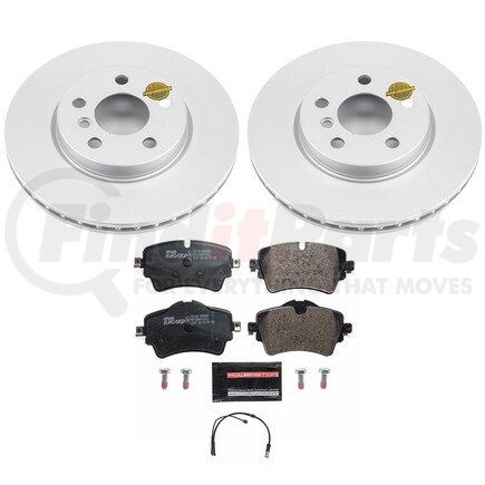 ESK7980 by POWERSTOP BRAKES - Genuine Geomet® Coated Rotors, ECE-R90 Disc Brake Pad Set + Hardware Kit