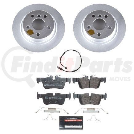 ESK8111 by POWERSTOP BRAKES - Genuine Geomet® Coated Rotors, ECE-R90 Disc Brake Pad Set + Hardware Kit