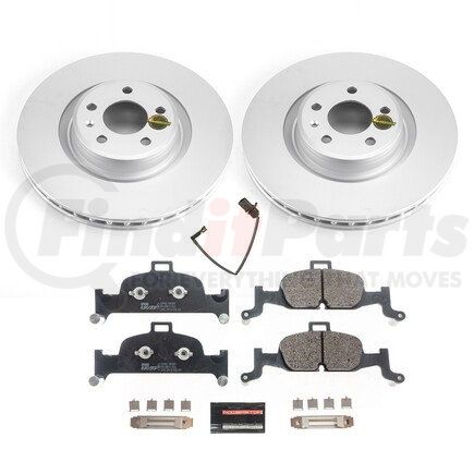 ESK7648 by POWERSTOP BRAKES - Genuine Geomet® Coated Rotors, ECE-R90 Disc Brake Pad Set + Hardware Kit