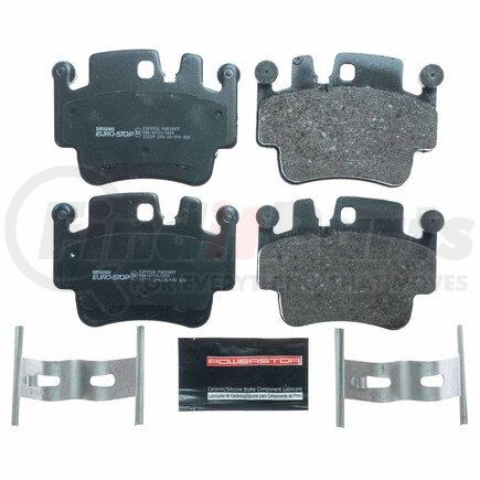 ESP0928 by POWERSTOP BRAKES - Euro-Stop® ECE-R90 Disc Brake Pad Set - with Hardware