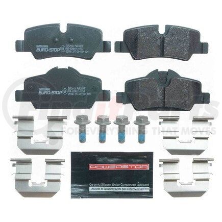 ESP2148 by POWERSTOP BRAKES - Euro-Stop® ECE-R90 Disc Brake Pad Set - with Hardware