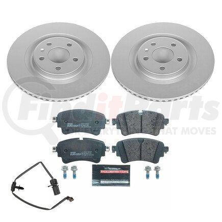 ESK7431 by POWERSTOP BRAKES - Genuine Geomet® Coated Rotors, ECE-R90 Disc Brake Pad Set + Hardware Kit