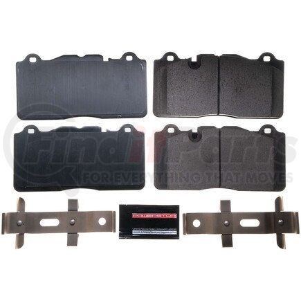 171395 by POWERSTOP BRAKES - Z17 EVOLUTION CERAMIC BRAKE PADS W/ HARDWARE