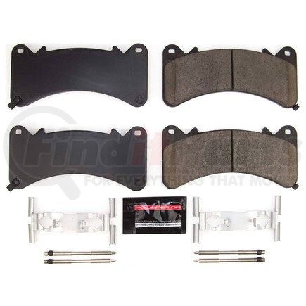 Z231910 by POWERSTOP BRAKES - Z23 EVOLUTION SPORT CARBON-FIBER BRAKE PADS W/ HARDWARE