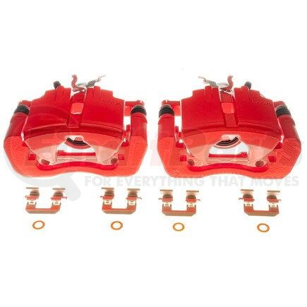 S15028 by POWERSTOP BRAKES - Red Powder Coated Calipers