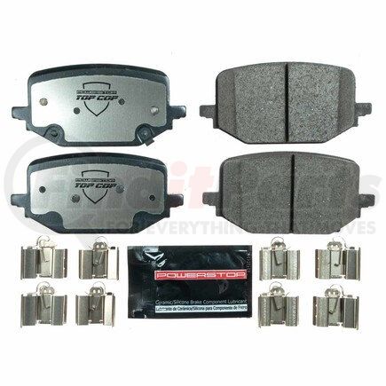 Z37-2231 by POWERSTOP BRAKES - Z37 TOP COP CARBON-FIBER CERAMIC BRAKE PADS W/ HARDWARE