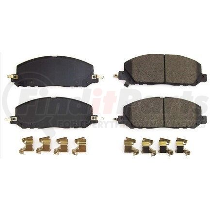 17-2230 by POWERSTOP BRAKES - Z17 EVOLUTION CERAMIC BRAKE PADS W/ HARDWARE