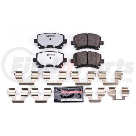 Z261108 by POWERSTOP BRAKES - Z26 STREET PERFORMANCE CARBON-FIBER CERAMIC BRAKE PADS W/ HARDWARE