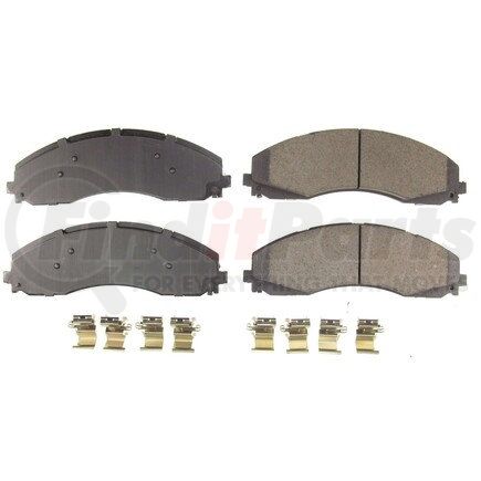 172018A by POWERSTOP BRAKES - Z17 EVOLUTION CERAMIC BRAKE PADS W/ HARDWARE