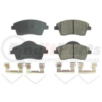 178006 by POWERSTOP BRAKES - Z17 EVOLUTION CERAMIC BRAKE PADS W/ HARDWARE