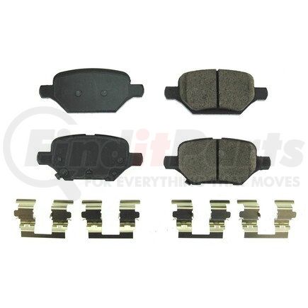 172168 by POWERSTOP BRAKES - Z17 EVOLUTION CERAMIC BRAKE PADS W/ HARDWARE