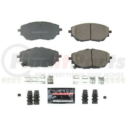 Z232065 by POWERSTOP BRAKES - Z23 EVOLUTION SPORT CARBON-FIBER BRAKE PADS W/ HARDWARE