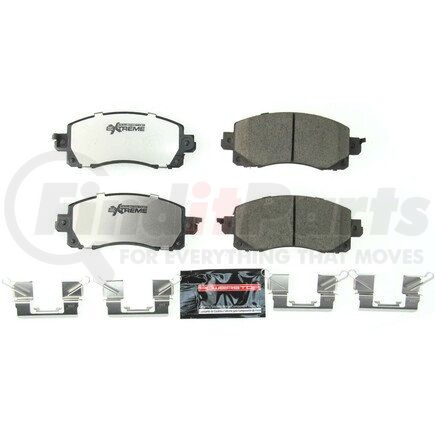 Z262045 by POWERSTOP BRAKES - Z26 STREET PERFORMANCE CARBON-FIBER CERAMIC BRAKE PADS W/ HARDWARE